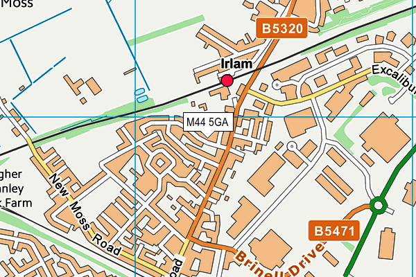 M44 5GA map - OS VectorMap District (Ordnance Survey)