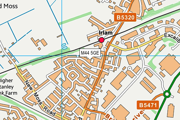 M44 5GE map - OS VectorMap District (Ordnance Survey) M44 5GE map - OS VectorMap District (Ordnance Survey)