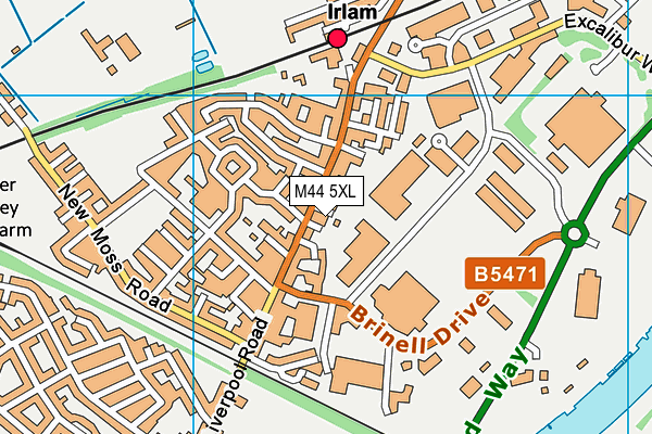 M44 5XL map - OS VectorMap District (Ordnance Survey)