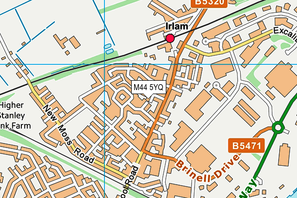 M44 5YQ map - OS VectorMap District (Ordnance Survey) M44 5YQ map - OS VectorMap District (Ordnance Survey)
