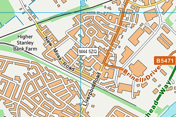 M44 5ZQ map - OS VectorMap District (Ordnance Survey) M44 5ZQ map - OS VectorMap District (Ordnance Survey)