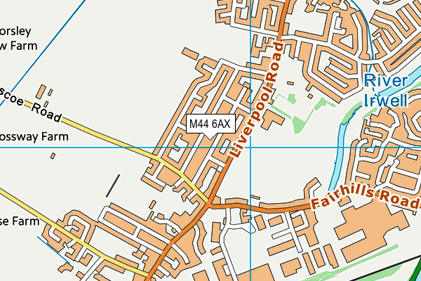 M44 6AX map - OS VectorMap District (Ordnance Survey) M44 6AX map - OS VectorMap District (Ordnance Survey)