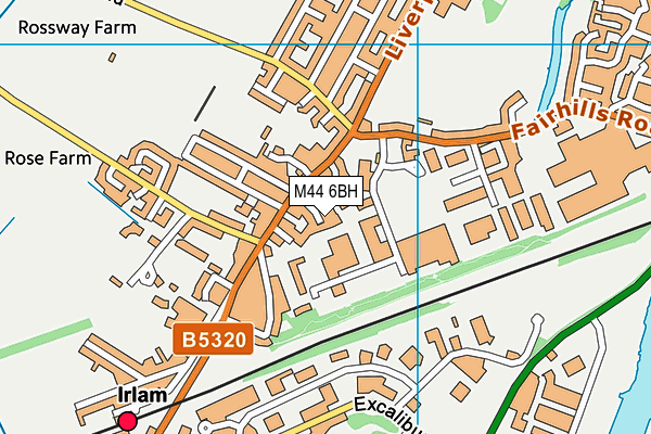 M44 6BH map - OS VectorMap District (Ordnance Survey) M44 6BH map - OS VectorMap District (Ordnance Survey)