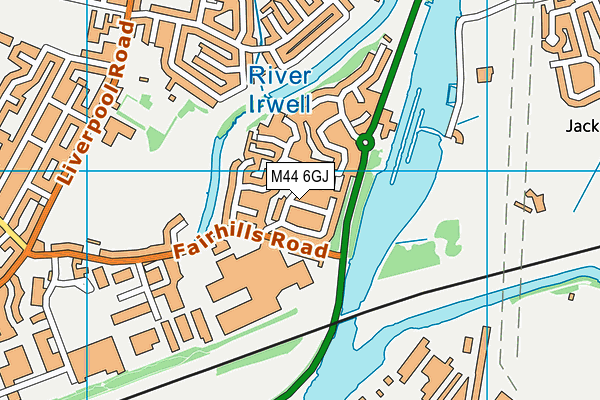 M44 6GJ map - OS VectorMap District (Ordnance Survey)