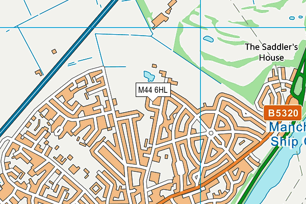 M44 6HL map - OS VectorMap District (Ordnance Survey) M44 6HL map - OS VectorMap District (Ordnance Survey)