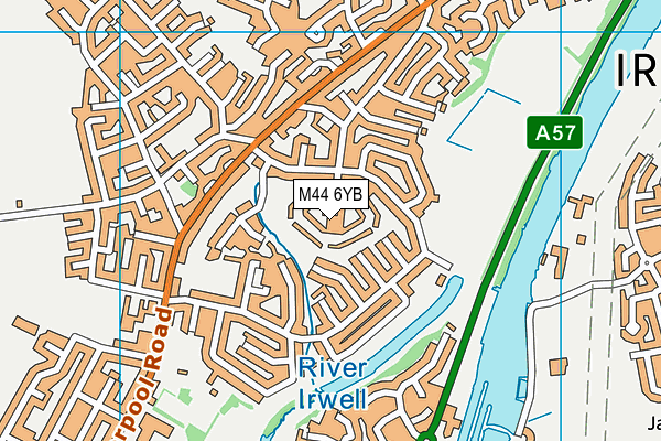 M44 6YB map - OS VectorMap District (Ordnance Survey) M44 6YB map - OS VectorMap District (Ordnance Survey)