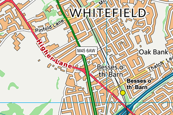 M45 6AW map - OS VectorMap District (Ordnance Survey) M45 6AW map - OS VectorMap District (Ordnance Survey)