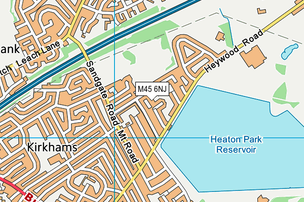 M45 6NJ map - OS VectorMap District (Ordnance Survey) M45 6NJ map - OS VectorMap District (Ordnance Survey)