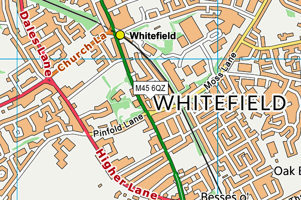 M45 6QZ map - OS VectorMap District (Ordnance Survey)