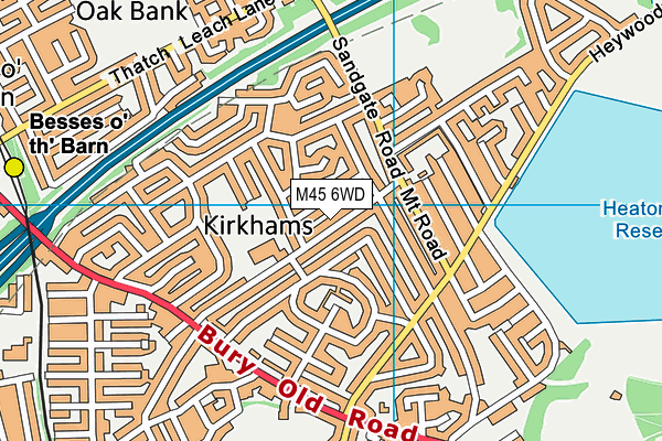 M45 6WD map - OS VectorMap District (Ordnance Survey) M45 6WD map - OS VectorMap District (Ordnance Survey)