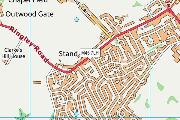 M45 7LH map - OS VectorMap District (Ordnance Survey) M45 7LH map - OS VectorMap District (Ordnance Survey)