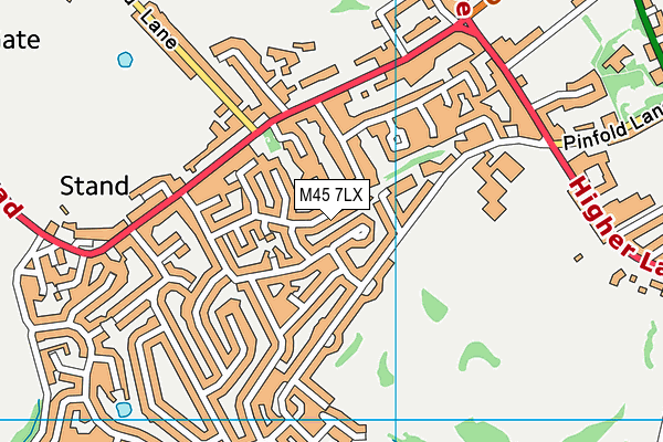 M45 7LX map - OS VectorMap District (Ordnance Survey) M45 7LX map - OS VectorMap District (Ordnance Survey)