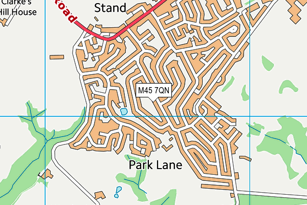 M45 7QN map - OS VectorMap District (Ordnance Survey)
