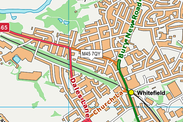 M45 7QY map - OS VectorMap District (Ordnance Survey)