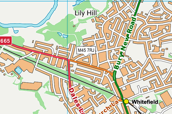 M45 7RJ map - OS VectorMap District (Ordnance Survey)