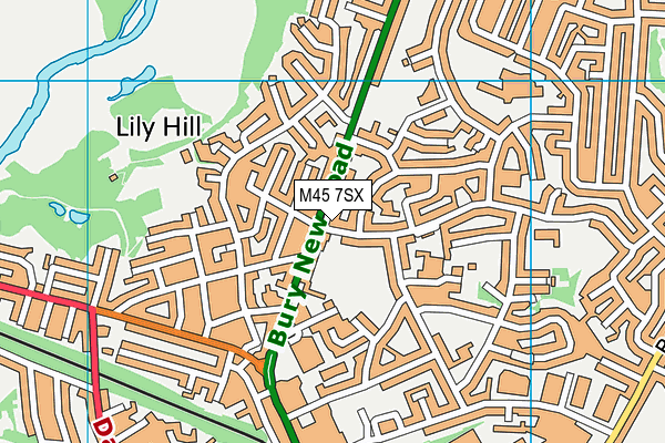 M45 7SX map - OS VectorMap District (Ordnance Survey) M45 7SX map - OS VectorMap District (Ordnance Survey)