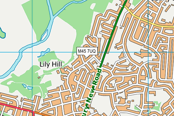 M45 7UQ map - OS VectorMap District (Ordnance Survey)