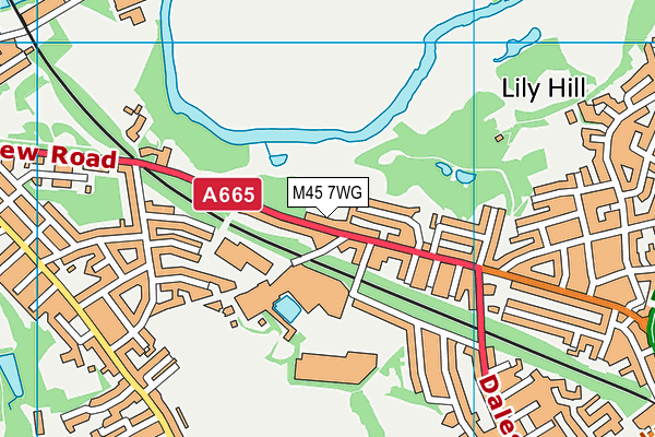 M45 7WG map - OS VectorMap District (Ordnance Survey) M45 7WG map - OS VectorMap District (Ordnance Survey)