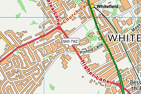 M45 7WZ map - OS VectorMap District (Ordnance Survey) M45 7WZ map - OS VectorMap District (Ordnance Survey)