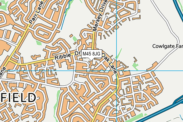 M45 8JG map - OS VectorMap District (Ordnance Survey) M45 8JG map - OS VectorMap District (Ordnance Survey)