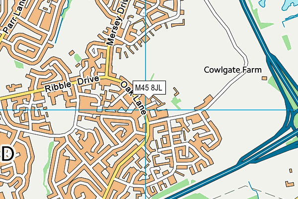 M45 8JL map - OS VectorMap District (Ordnance Survey) M45 8JL map - OS VectorMap District (Ordnance Survey)