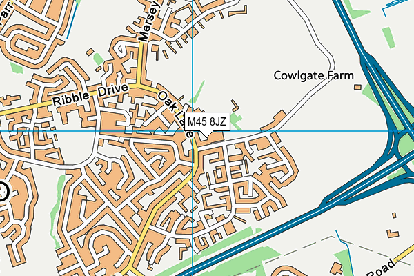 M45 8JZ map - OS VectorMap District (Ordnance Survey) M45 8JZ map - OS VectorMap District (Ordnance Survey)