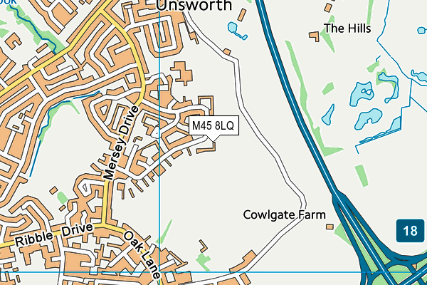M45 8LQ map - OS VectorMap District (Ordnance Survey) M45 8LQ map - OS VectorMap District (Ordnance Survey)