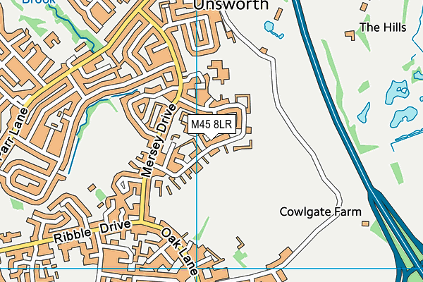 M45 8LR map - OS VectorMap District (Ordnance Survey) M45 8LR map - OS VectorMap District (Ordnance Survey)