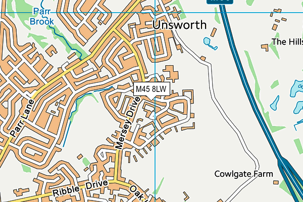 M45 8LW map - OS VectorMap District (Ordnance Survey) M45 8LW map - OS VectorMap District (Ordnance Survey)