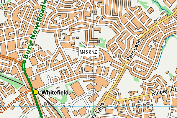 M45 8NZ map - OS VectorMap District (Ordnance Survey)