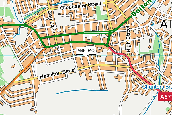 M46 0AQ map - OS VectorMap District (Ordnance Survey)