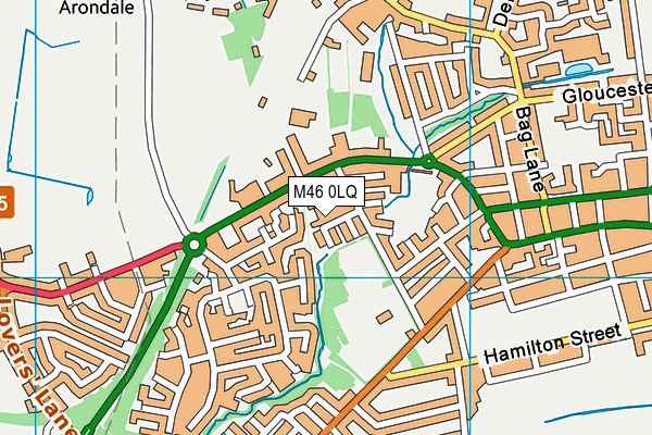 M46 0LQ map - OS VectorMap District (Ordnance Survey) M46 0LQ map - OS VectorMap District (Ordnance Survey)