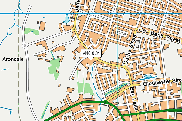 M46 0LY map - OS VectorMap District (Ordnance Survey) M46 0LY map - OS VectorMap District (Ordnance Survey)