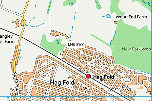 M46 9WZ map - OS VectorMap District (Ordnance Survey) M46 9WZ map - OS VectorMap District (Ordnance Survey)