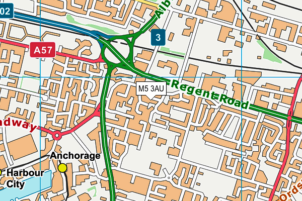 M5 3AU map - OS VectorMap District (Ordnance Survey) M5 3AU map - OS VectorMap District (Ordnance Survey)