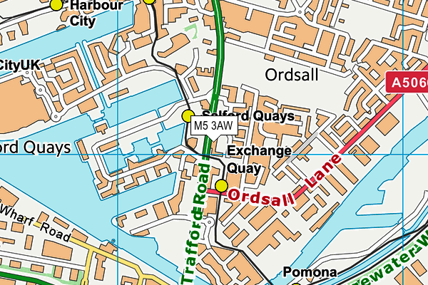 M5 3AW map - OS VectorMap District (Ordnance Survey)