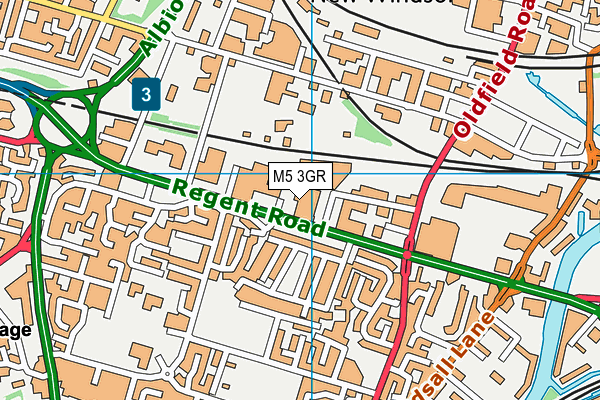 M5 3GR map - OS VectorMap District (Ordnance Survey) M5 3GR map - OS VectorMap District (Ordnance Survey)