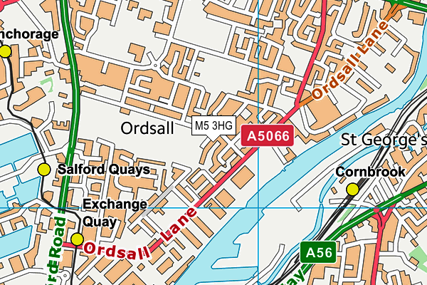 M5 3HG map - OS VectorMap District (Ordnance Survey)