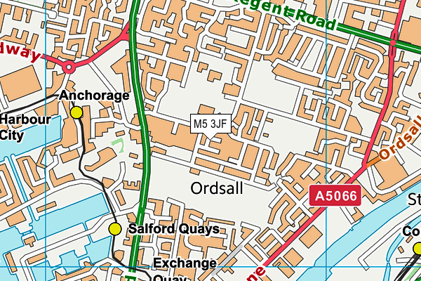 M5 3JF map - OS VectorMap District (Ordnance Survey) M5 3JF map - OS VectorMap District (Ordnance Survey)
