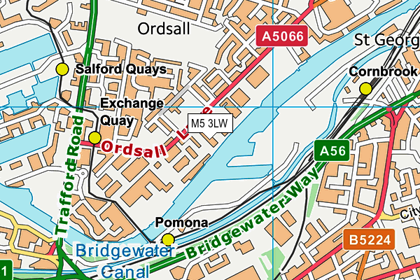 M5 3LW map - OS VectorMap District (Ordnance Survey) M5 3LW map - OS VectorMap District (Ordnance Survey)