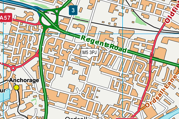 M5 3PJ map - OS VectorMap District (Ordnance Survey) M5 3PJ map - OS VectorMap District (Ordnance Survey)