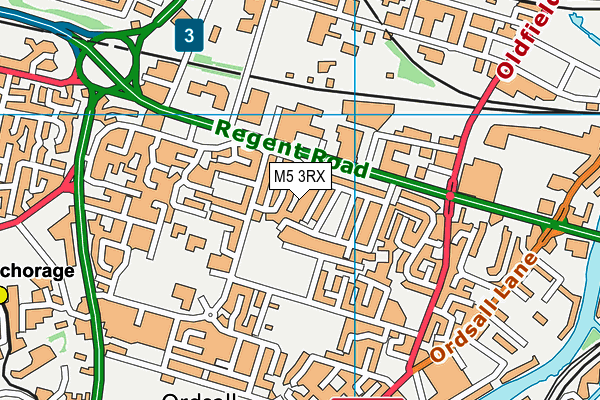M5 3RX map - OS VectorMap District (Ordnance Survey)
