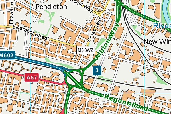M5 3WZ map - OS VectorMap District (Ordnance Survey) M5 3WZ map - OS VectorMap District (Ordnance Survey)