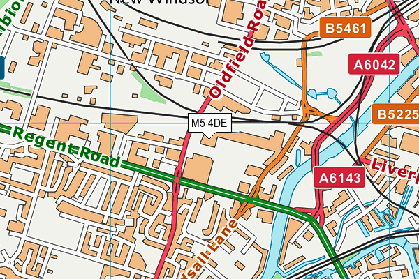 M5 4DE map - OS VectorMap District (Ordnance Survey)