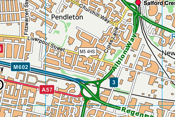 M5 4HS map - OS VectorMap District (Ordnance Survey) M5 4HS map - OS VectorMap District (Ordnance Survey)
