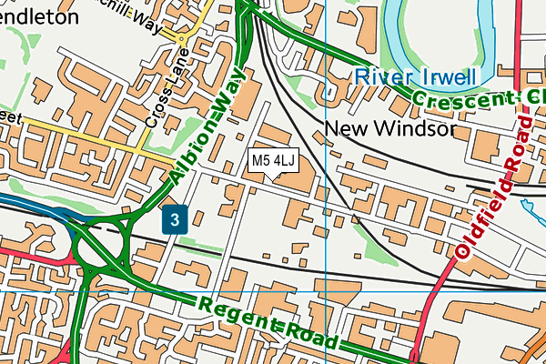 M5 4LJ map - OS VectorMap District (Ordnance Survey) M5 4LJ map - OS VectorMap District (Ordnance Survey)