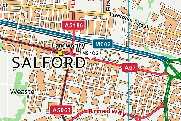M5 4QG map - OS VectorMap District (Ordnance Survey) M5 4QG map - OS VectorMap District (Ordnance Survey)