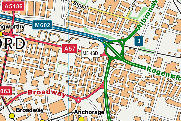 M5 4SD map - OS VectorMap District (Ordnance Survey) M5 4SD map - OS VectorMap District (Ordnance Survey)