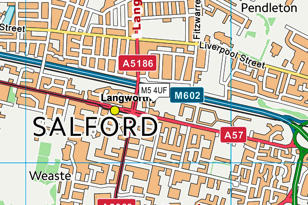 M5 4UF map - OS VectorMap District (Ordnance Survey) M5 4UF map - OS VectorMap District (Ordnance Survey)