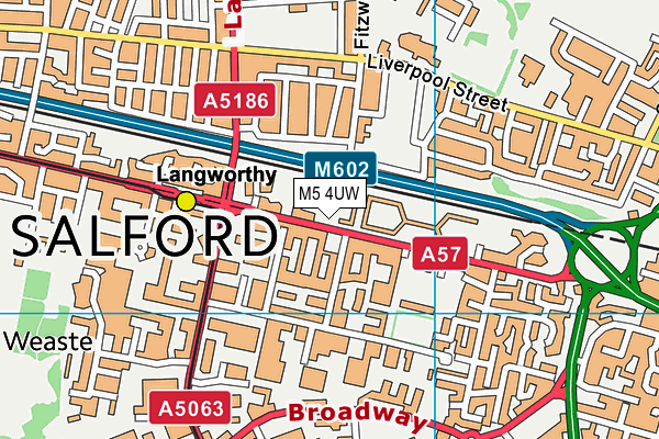 M5 4UW map - OS VectorMap District (Ordnance Survey) M5 4UW map - OS VectorMap District (Ordnance Survey)